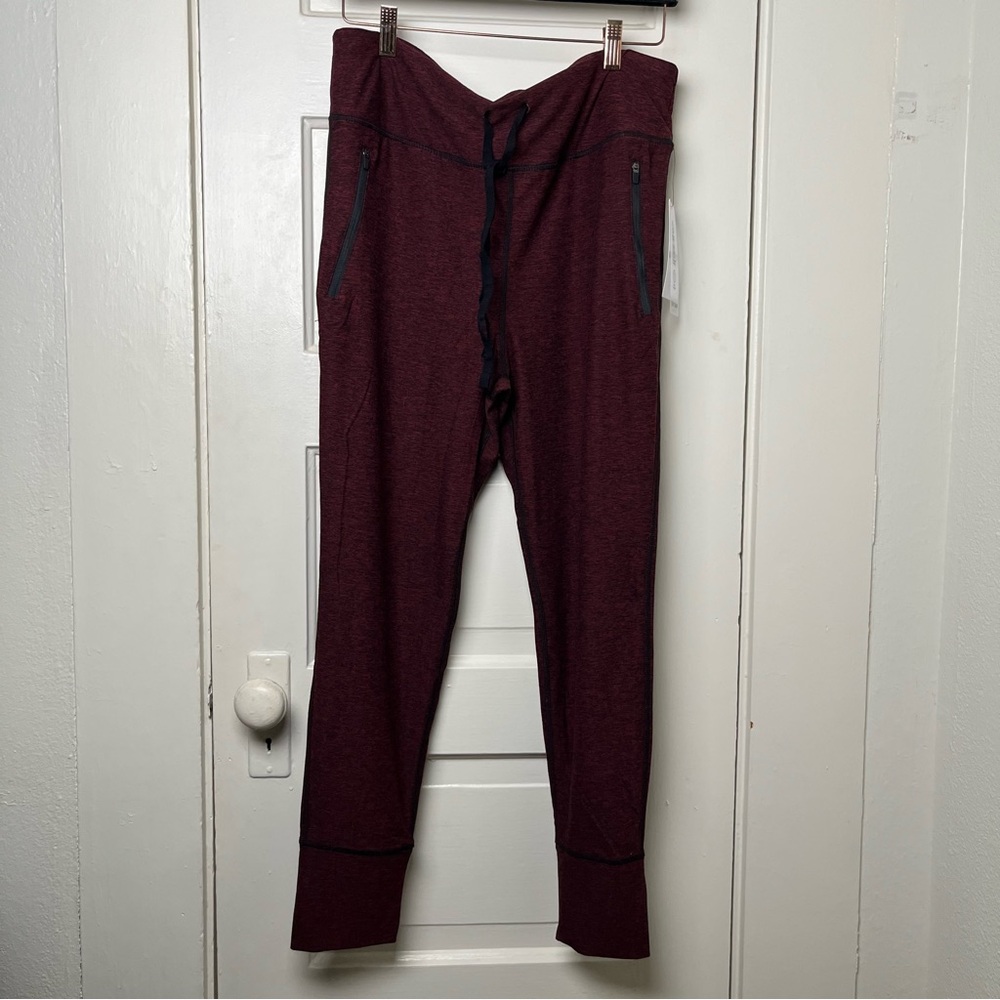 Nine West Maroon Burgundy Legging Jogger Pants Training Yoga Active Workout